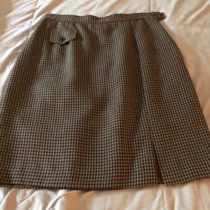 Checkered pattern skirt - petite